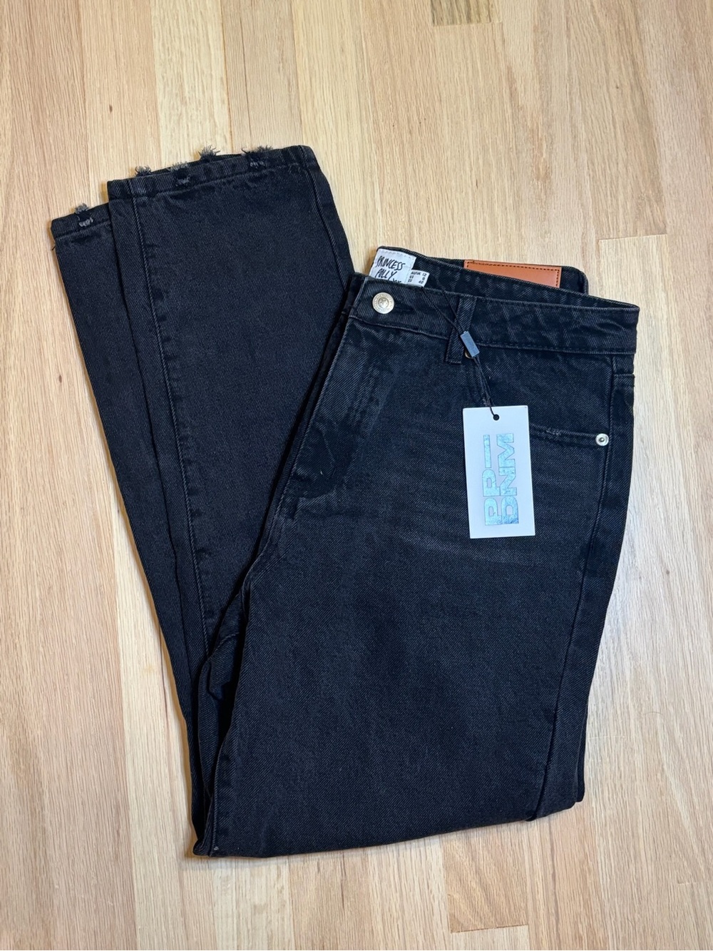 Princess Polly Black Slim Straight Jeans